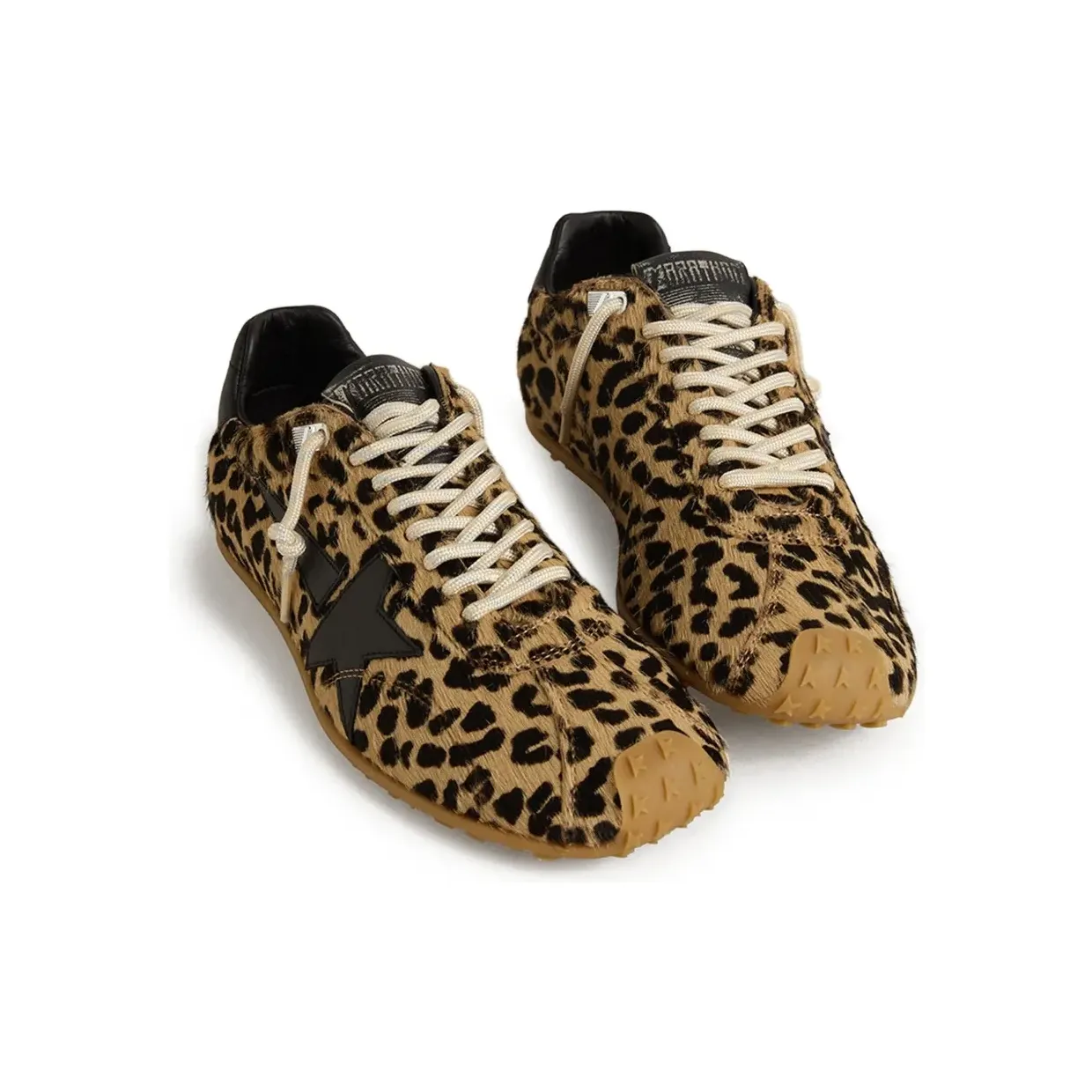 Golden Goose Marathon Speed met luipaardprint “Brown” (GWF00923F007409)