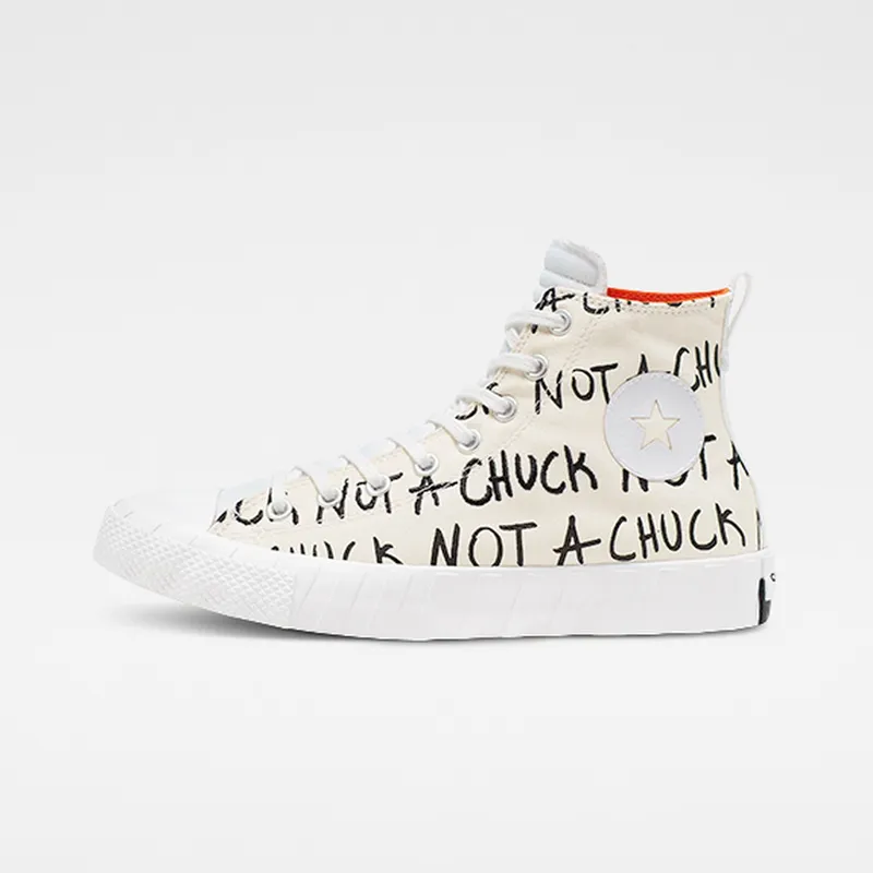 Converse Chuck Taylor All-Star 70s Hi Unt1tl3d “Not a Chuck” White Egret/White-Bold Mandarin (166503C)