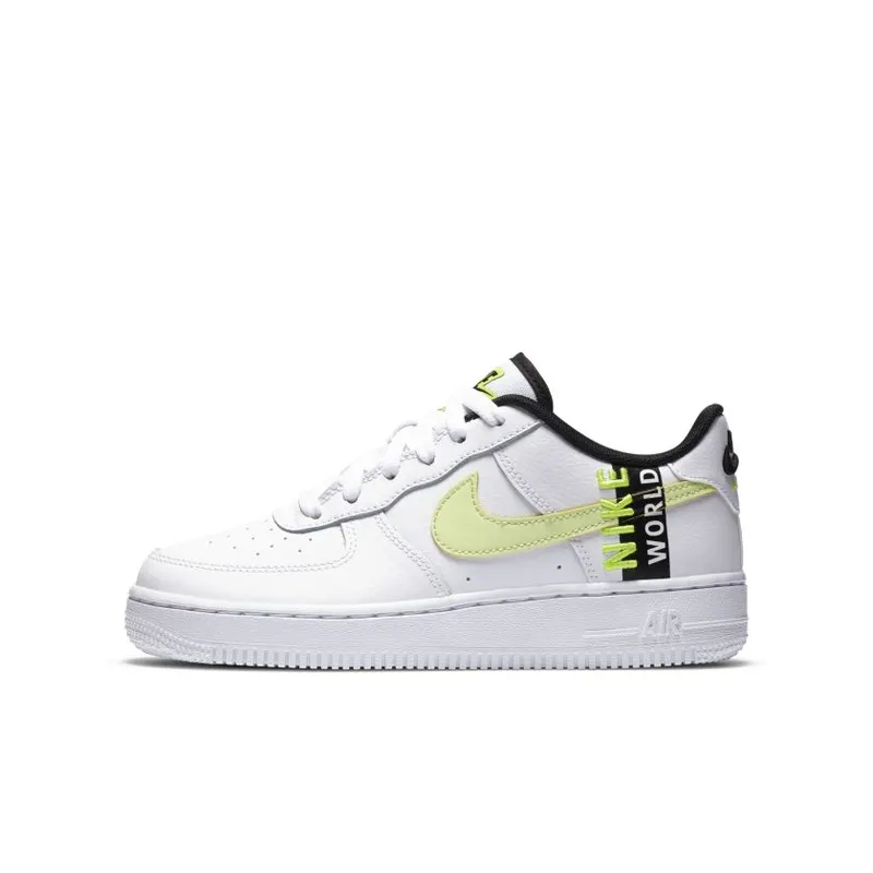 Nike Air Force 1 Low Worldwide White Barely Volt (GS) White/Volt-Black-Barely Volt (CN8536-100)