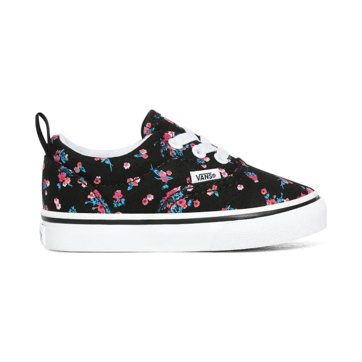 VANS Ditsy Floral Era Elastic Lace Peuterschoenen (Zwart)