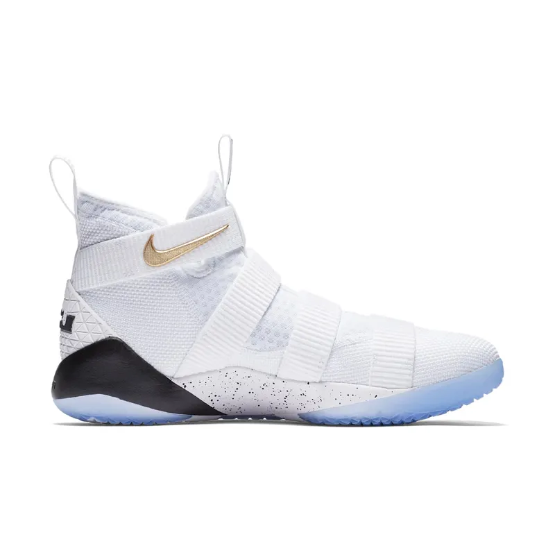 Nike LeBron Zoom Soldier 11 Court General White/Metallic Gold-Black (897644-101)