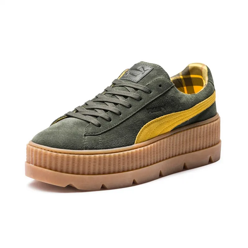 Puma Cleated Creeper Rihanna Fenty Suede Green (W) Rosin/Lemon-Vanilla Ice (366268-01)