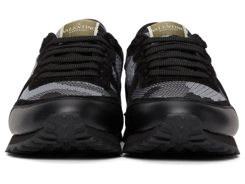 Valentino Garavani Black & Blue Camo Rockrunner Sneakers (WY0S0723QRK) (2)