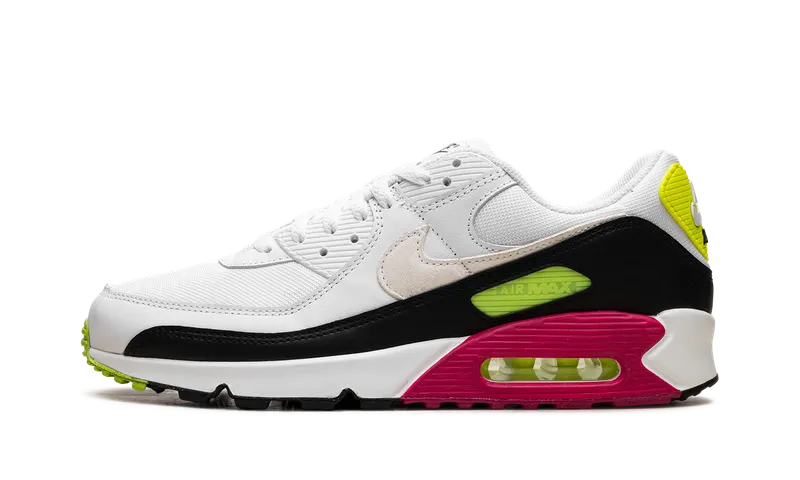 Nike Air Max 90 “White Volt Rush Pink” (DQ4071-100)