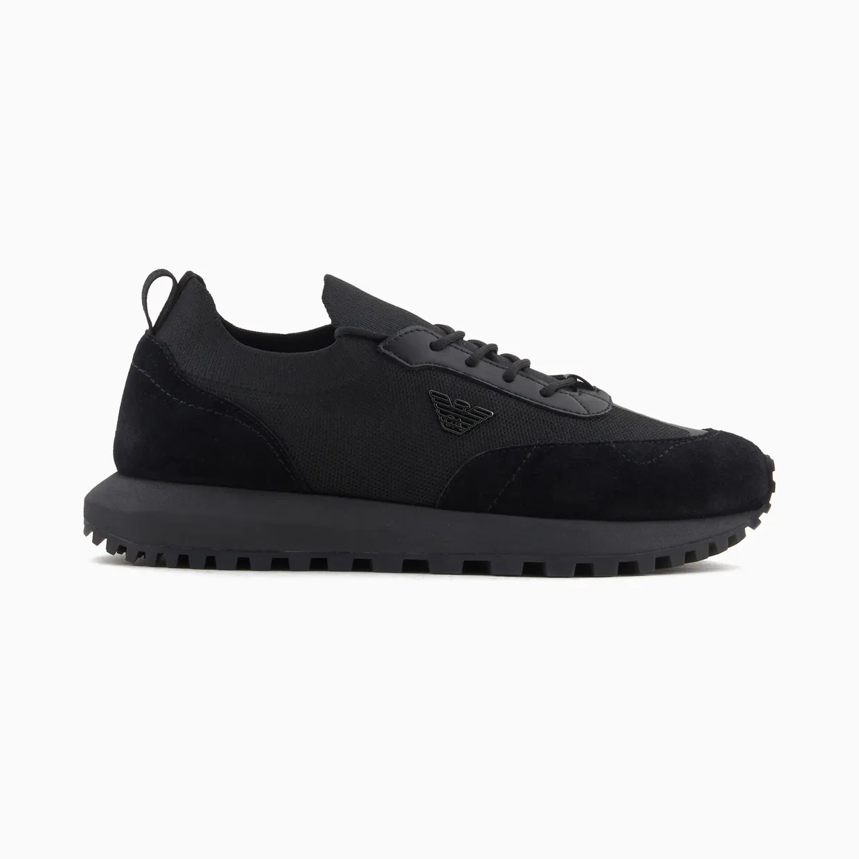 Armani Low-Top Sneakers In Suede And Mesh With A Rubber Sole (EM003739-AF19724-MC005)