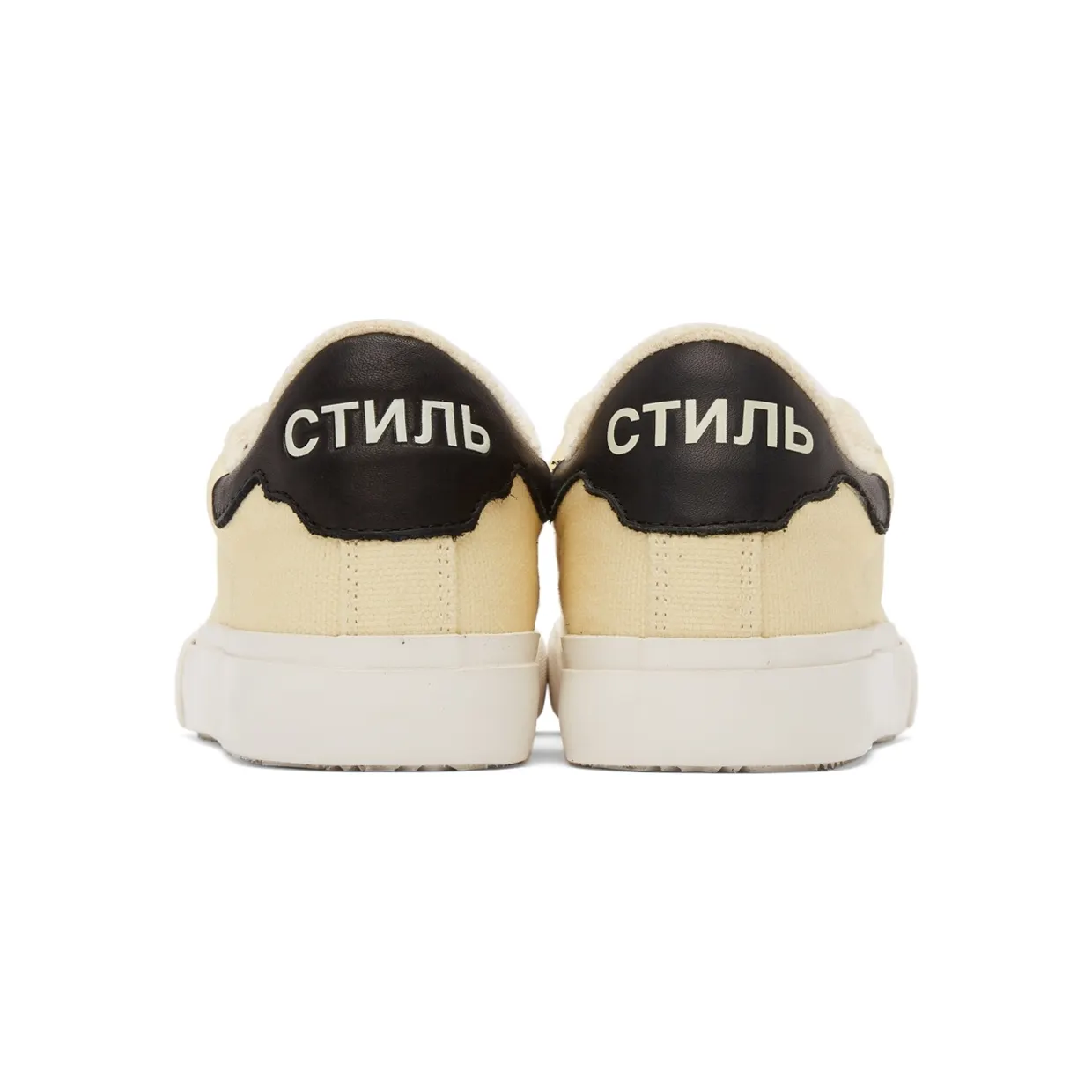 Heron Preston Off-White Canvas Vulcanized Low Sneakers (HMIA017F21FAB0010401) (4)