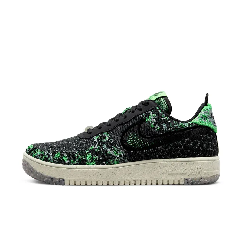 Nike Air Force 1 Low Crater Flyknit Black Volt (DM0590-002)