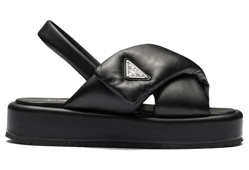 Prada Soft Padded 35mm Wedge Sandals Black Nappa Leather (1XZ758_2DL8_F0002_F_035)