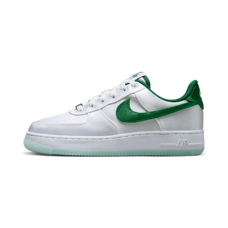 Nike Air Force 1 Low ’07 Satin White Pine “White / Sport Green / Ice” (DX6541-101)