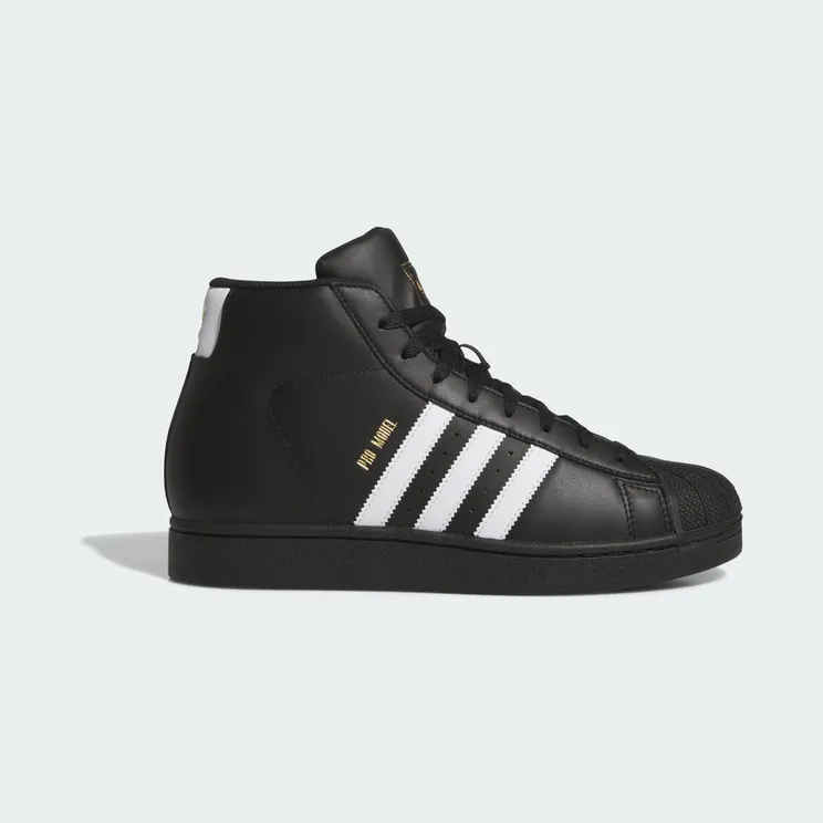 adidas Pro Model Core Black White Stripes Gold Metallic (HQ2516)