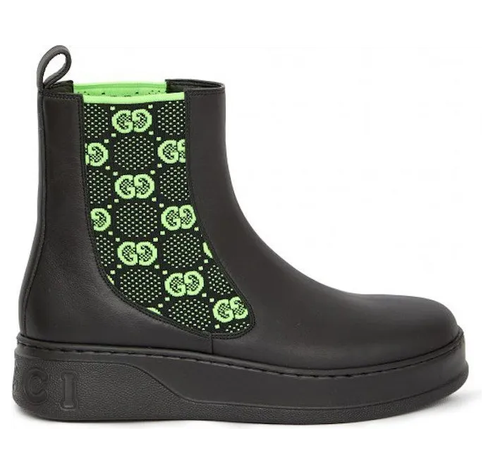 Gucci GG Elastic Chelsea Boot Black (718713 AAA8L 1065)