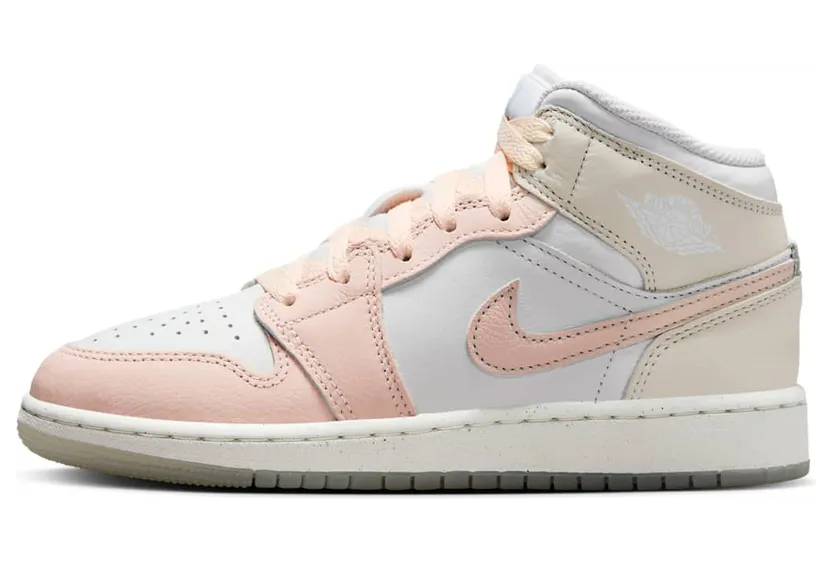 Jordan 1 Mid GS Flamingo “Sail / Sea Glass / Glacier Blue / Guava Ice” (HJ5940-100)
