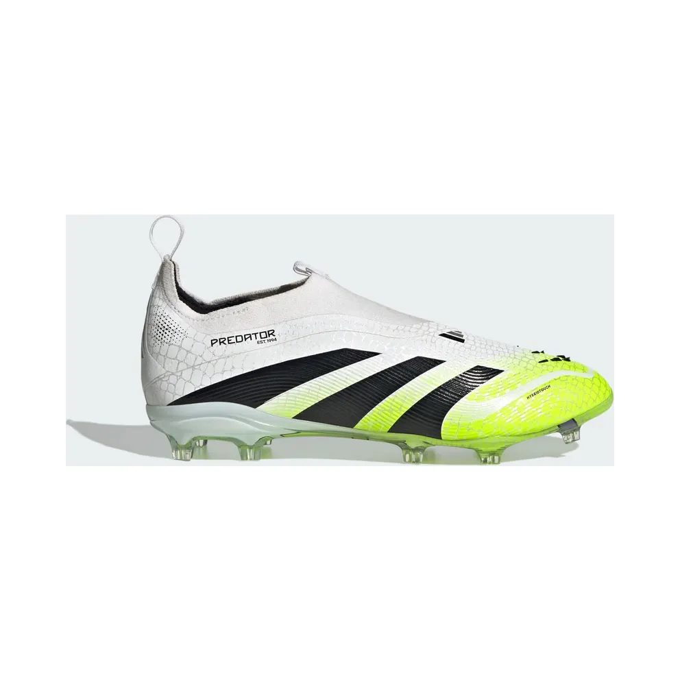 adidas Predator Elite Laceless Firm Ground Boots Kids “Cloud White / Core Black / Lucid Lemon” (JP9912)