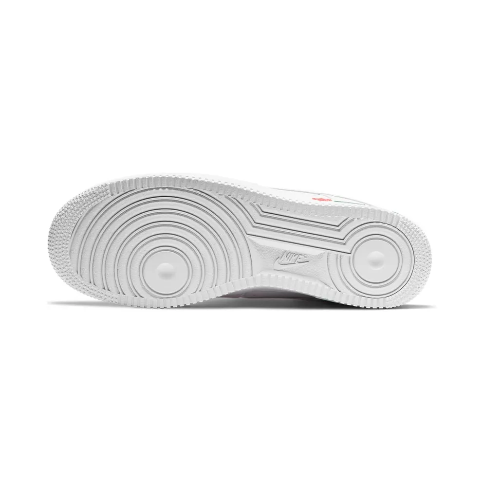 Nike Air Force 1 Low Rose White White/White/University Red-Pine Green (CU6312-100)