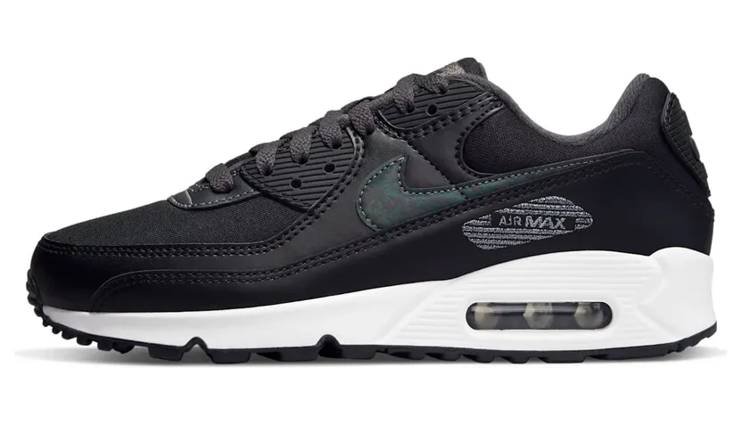Nike Air Max 90 Black Metallic Silver (W) (DC9445-001)