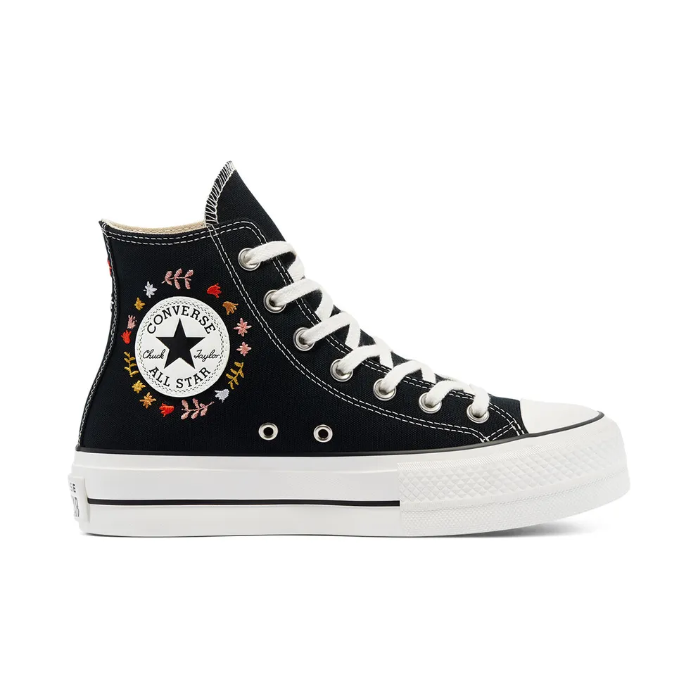 Converse It’s Okay To Wander Platform Chuck Taylor All Star High Top Black/vintage White/multi (571085C)