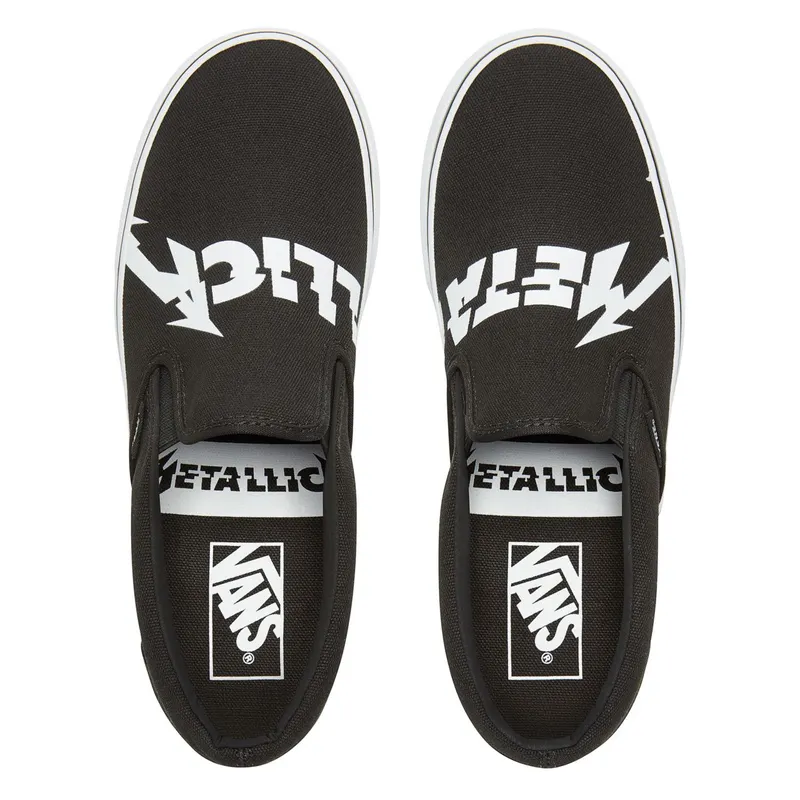 Vans Slip-On Metallica (2018) Black/True White (VN0A38F7PZJ)