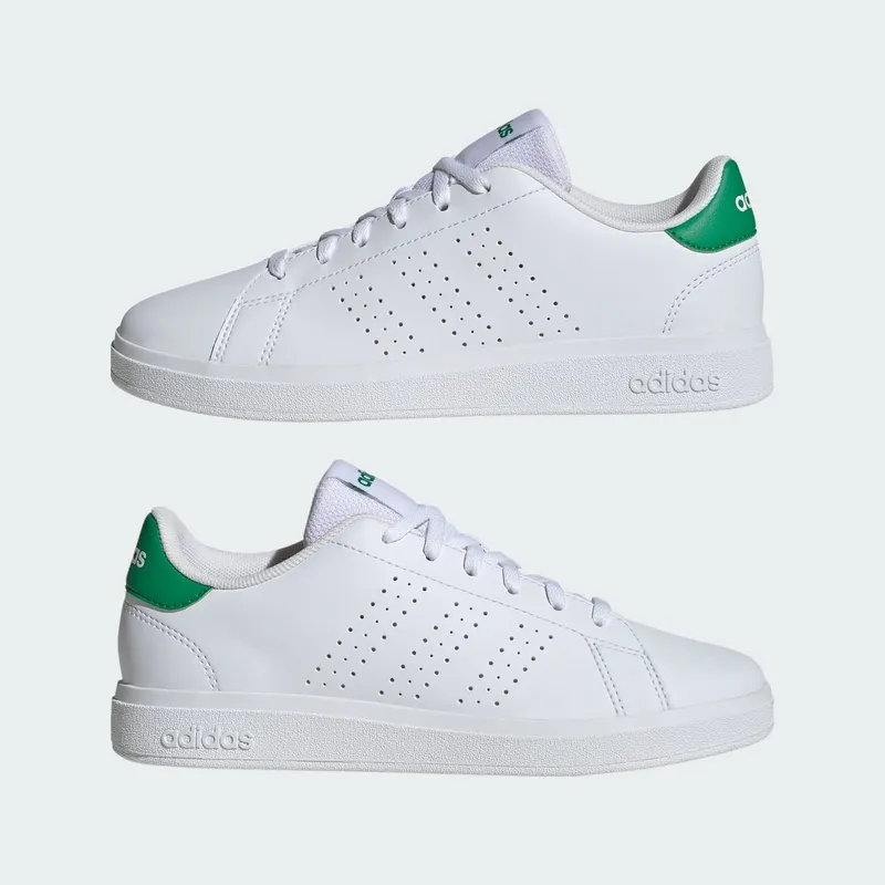 Adidas Advantage Base 2.0 Kids Cloud White / Cloud White / Green (ID3889)