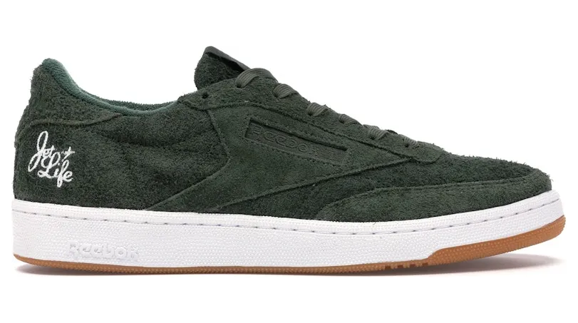 Reebok Club C Currensy Jet Life Primal Green/White-Hemp (Other Brands Reebok)