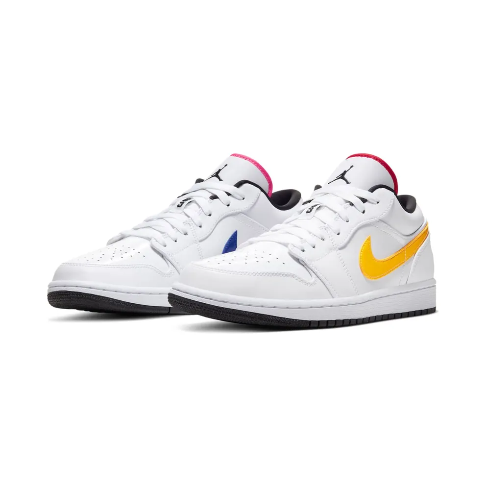 Jordan 1 Low White Multi-Color White/Multi-Color-Black (CW7009-100)