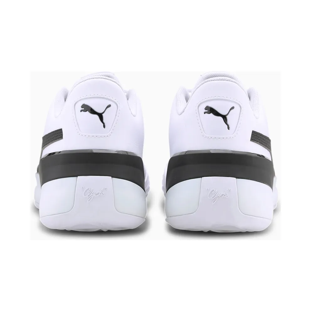 Puma Clyde Hardwood Team Basketball Shoes White/Black (194454-01)