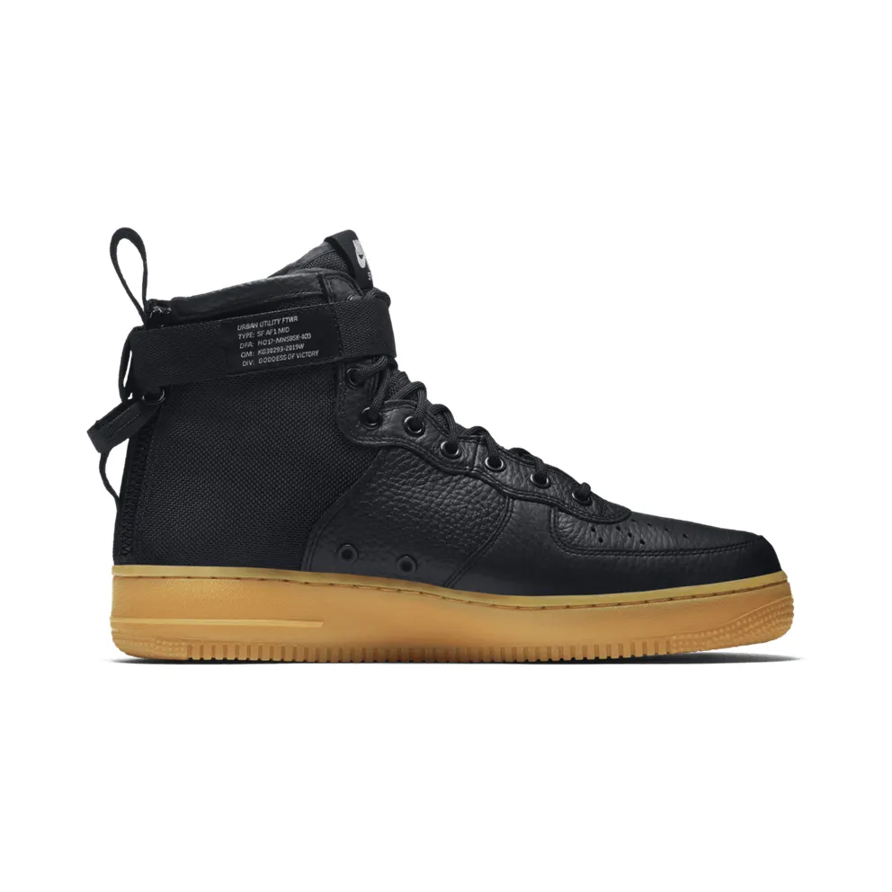 Nike SF Air Force 1 Mid Black Gum Black/Black-Gum Light Brown (917753-003)
