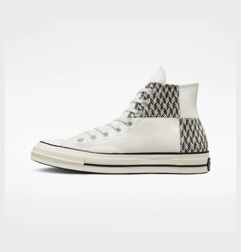 Converse Chuck 70 Patchwork Herringbone Egret/wit/zwart