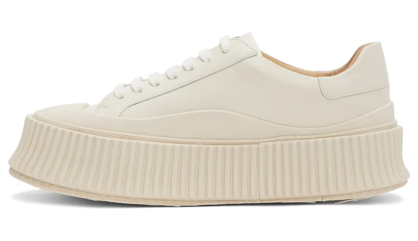 Jil Sander Off-White Agnellato Platform Sneakers (JS32108A_15011) (3)