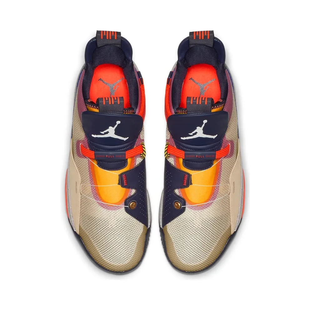 Jordan XXXIII Visible Utility Particle Beige/University Red-Infrared 23-Obsidian (AQ8830-200)