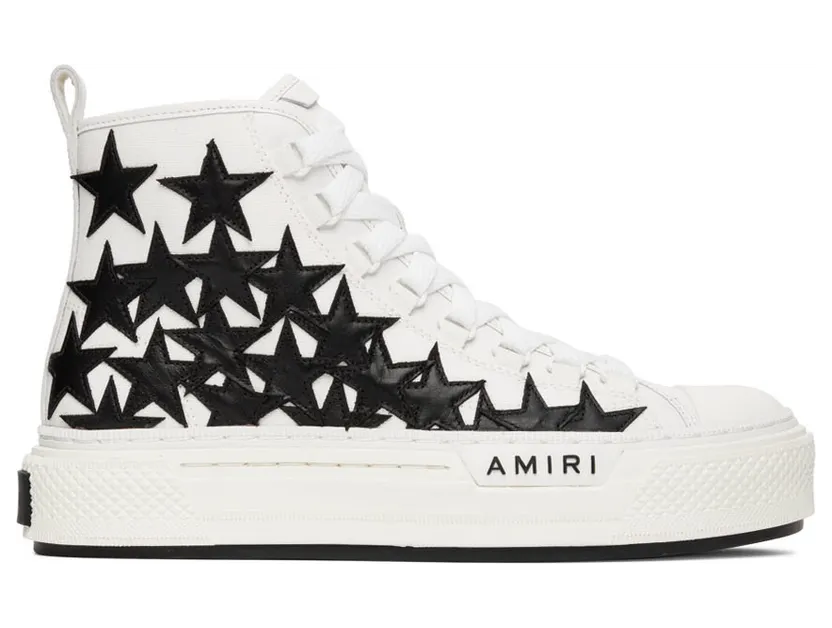 AMIRI White Stars Court High-Top Sneakers (PF22MFS011-111)