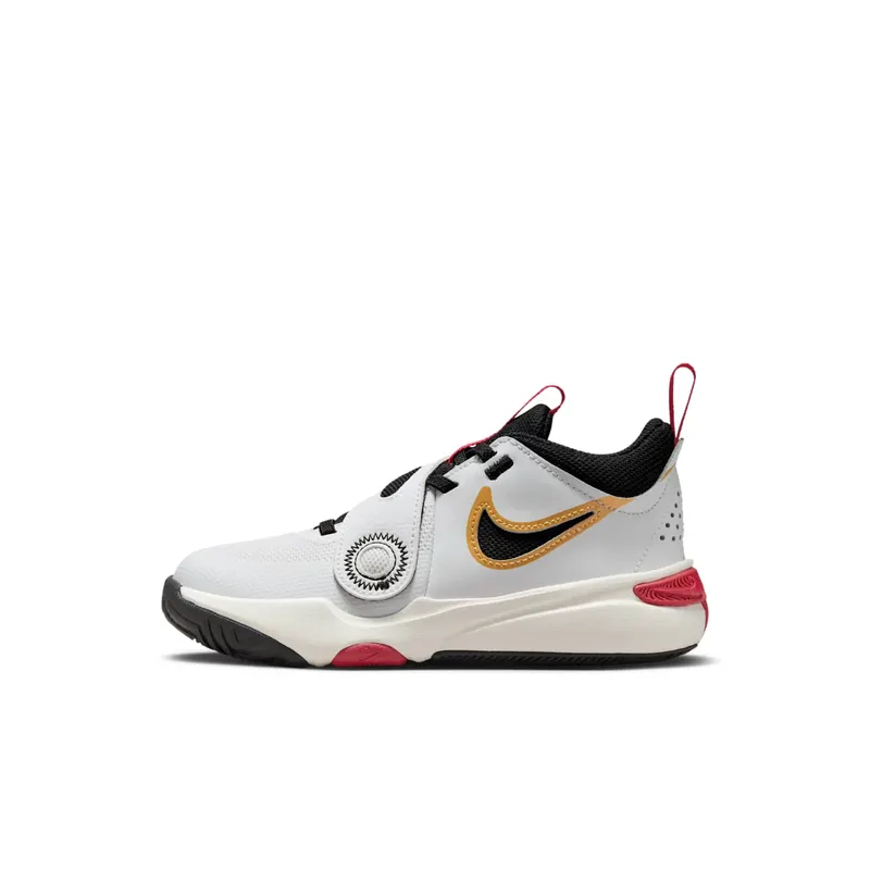 Nike Team Hustle D 11 White Metallic Gold University Red Black (DV8994-104)