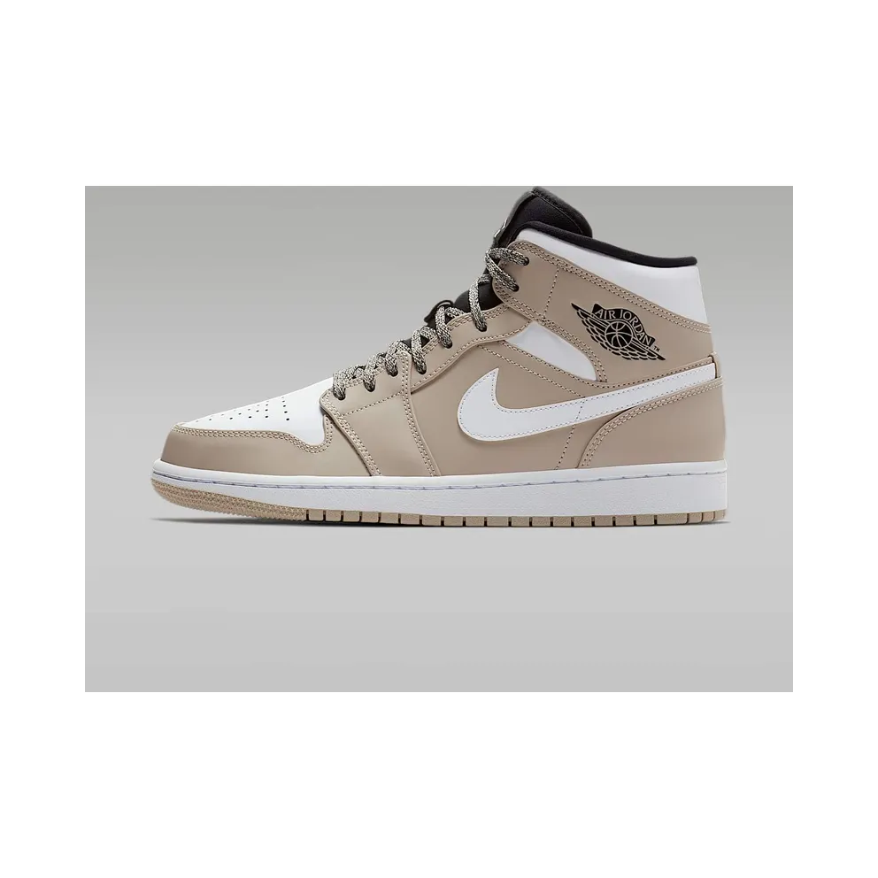 Jordan 1 Mid Desert Sand Desert Sand/Black-White (554724-047)