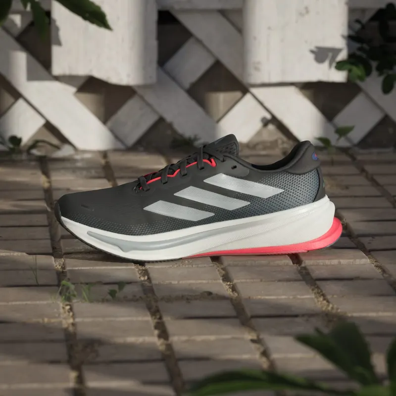 Adidas Supernova Rise 2 Running Shoes Core Black / Halo Silver / Lucid Red (JQ7699)
