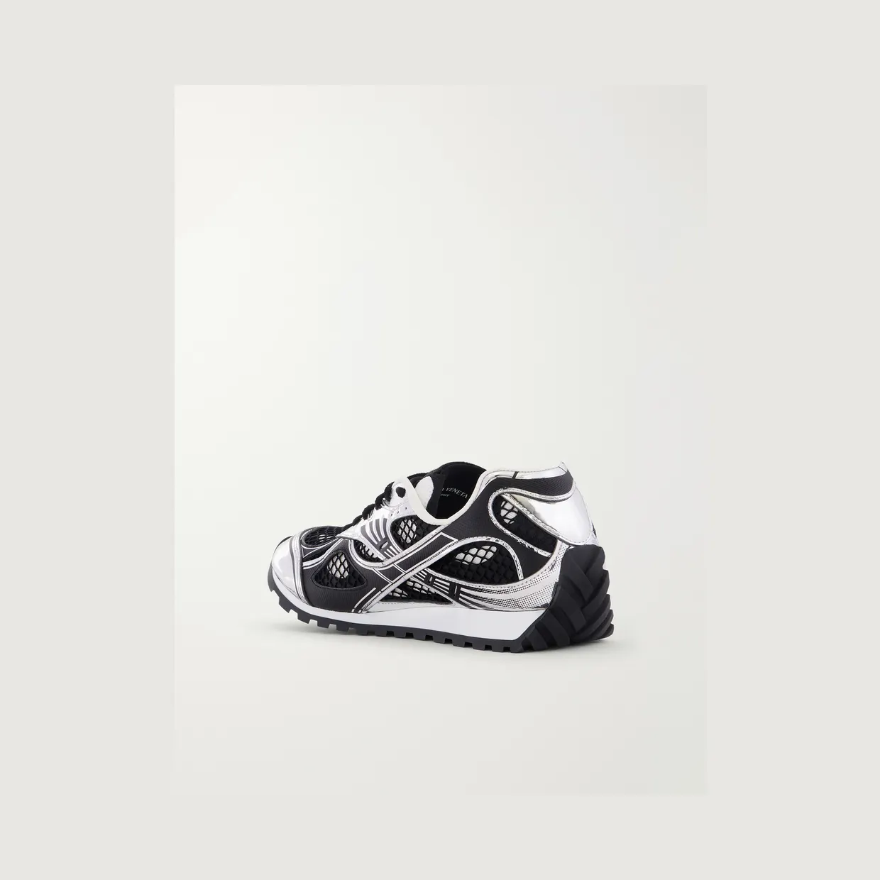 Bottega Veneta Orbit Metallic Mesh Sneakers Black (741357V2X401350) (3)
