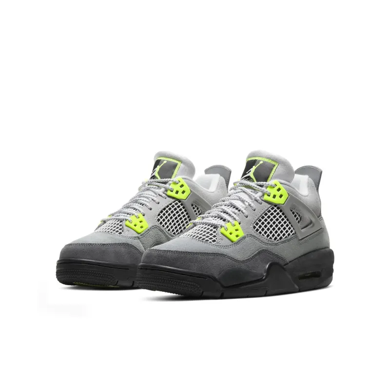 Jordan 4 Retro SE 95 Neon (GS) Cool Grey/Volt-Wolf Grey-Anthracite (CT5343-007)