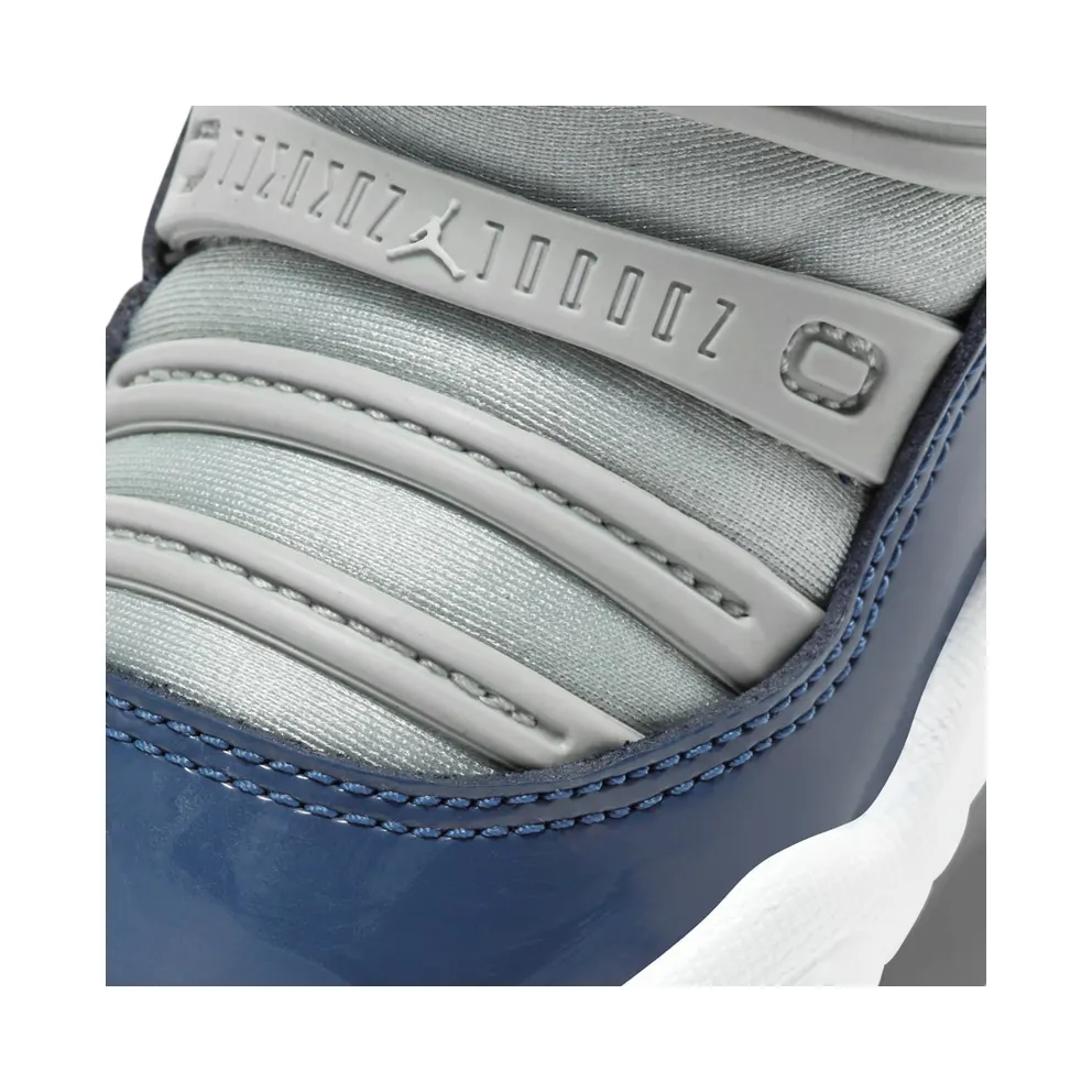 Jordan 11 Retro Little Flex Georgetown (TD) Grey Mist/Midnight Navy-White (BQ7102-007)