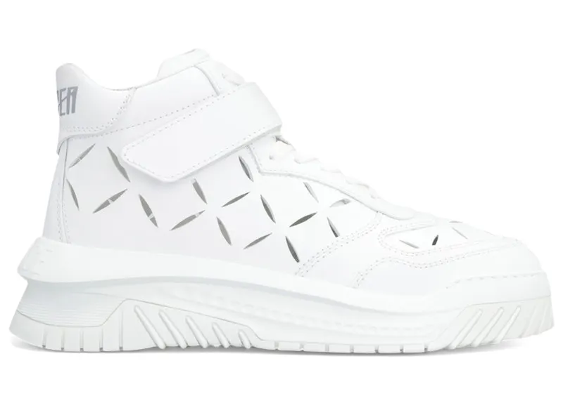 Versace Odissa High Top Sneaker Cut-Out Optical White (1008964 1A06403 1W00P)