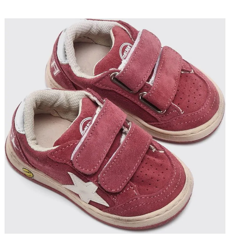 Golden goose Ball Star Distressed Suede Sneakers Burgundy (GJF01032F00805240388)