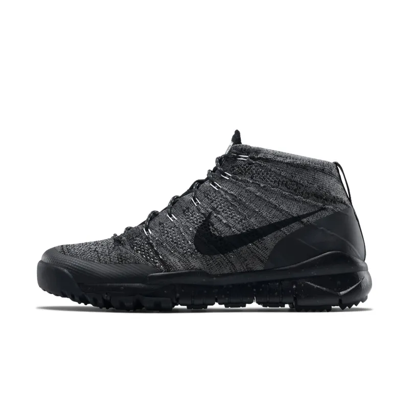 Nike  Flyknit Trainer Chukka FSB Black Dark Grey  (625009-003)