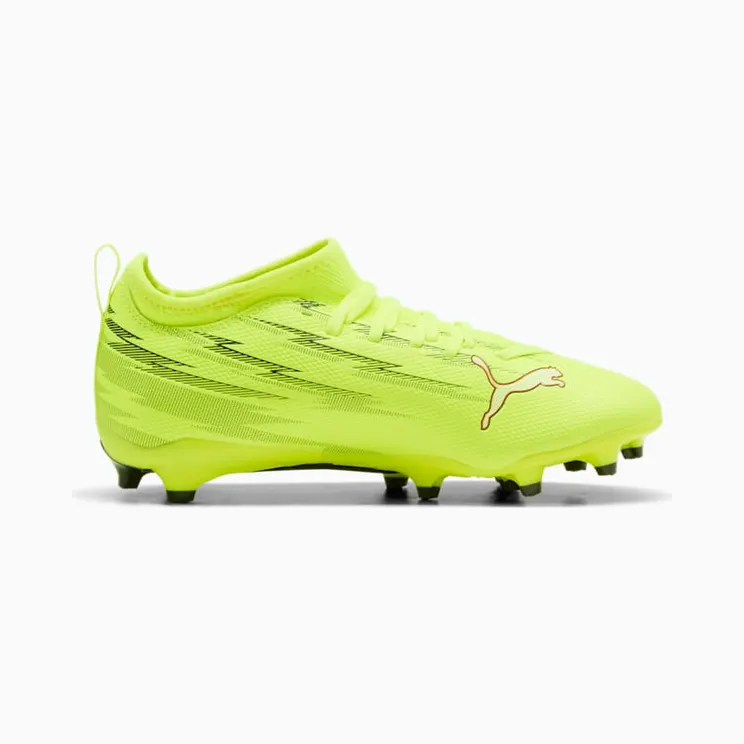 Puma Ultra 6 Match FG/AG Jr Yellow Alert Black Glowing Red Lime Squeeze (108701-01)