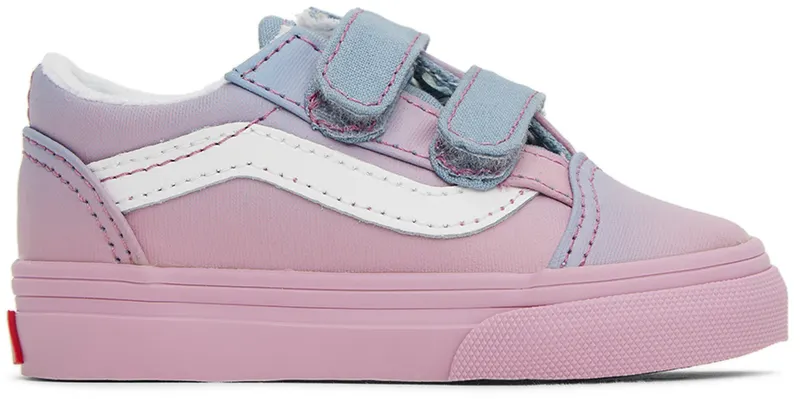 VANS Old Skool Velcro Toddler Shoes Pink (VN0A4VJJBD5)