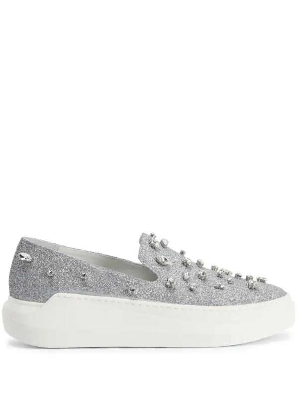 Giuseppe Zanotti Klassische Slip-On- – Silver (E460006001)