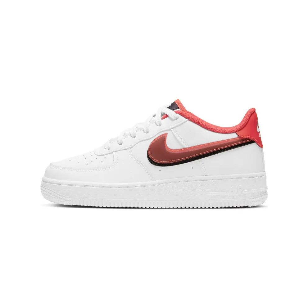 Nike Air Force 1 LV8 Double Swoosh Red Black (GS) (CW1574-101)