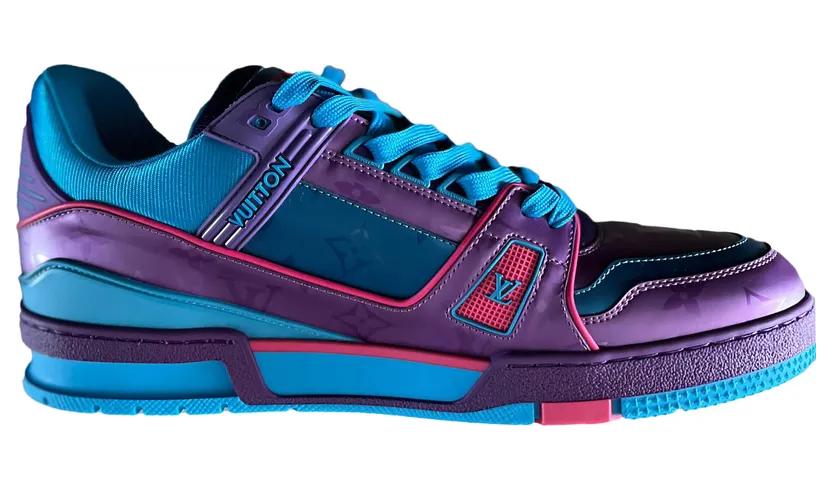 Louis Vuitton Trainer Purple Teal Metallic (1A9JQL)