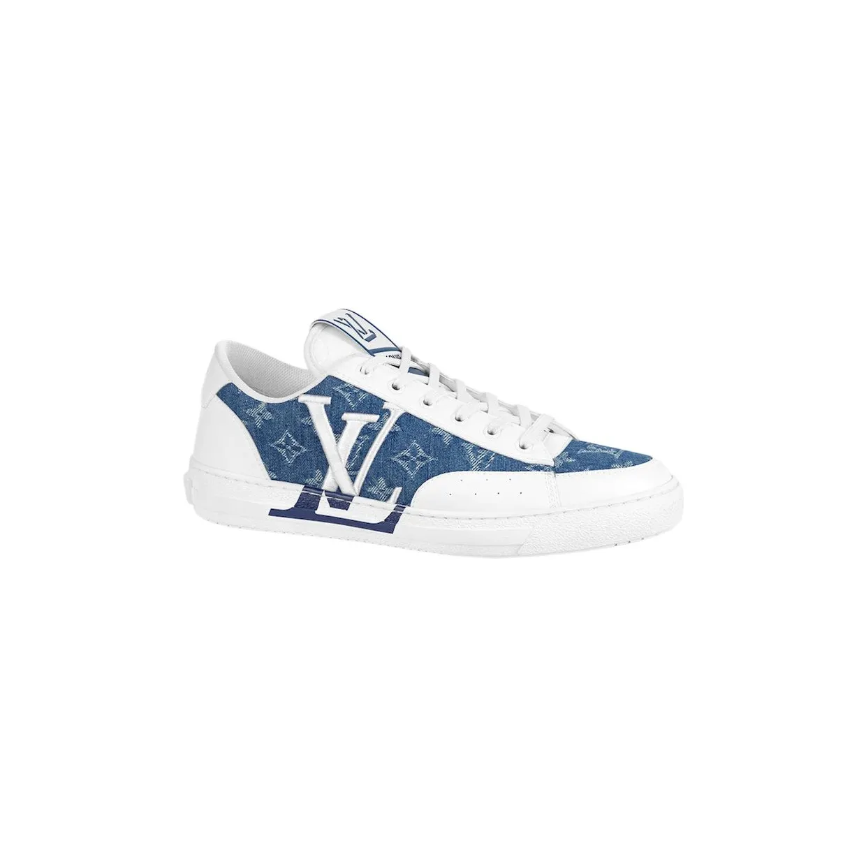 Louis Vuitton Charlie Trainers Monogram Denim White Blue (1AA47Y)