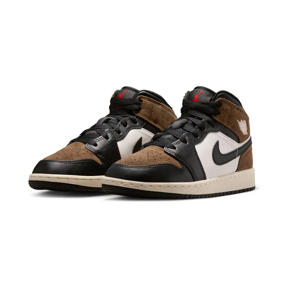 Air Jordan 1 Mid “Black / Palomino / University Red / Phantom” (DQ8423-007)