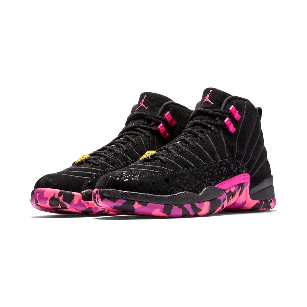 Jordan 12 Retro Doernbecher (2017) Black/Pink Blast-Hyper Violet (AH6987-023)