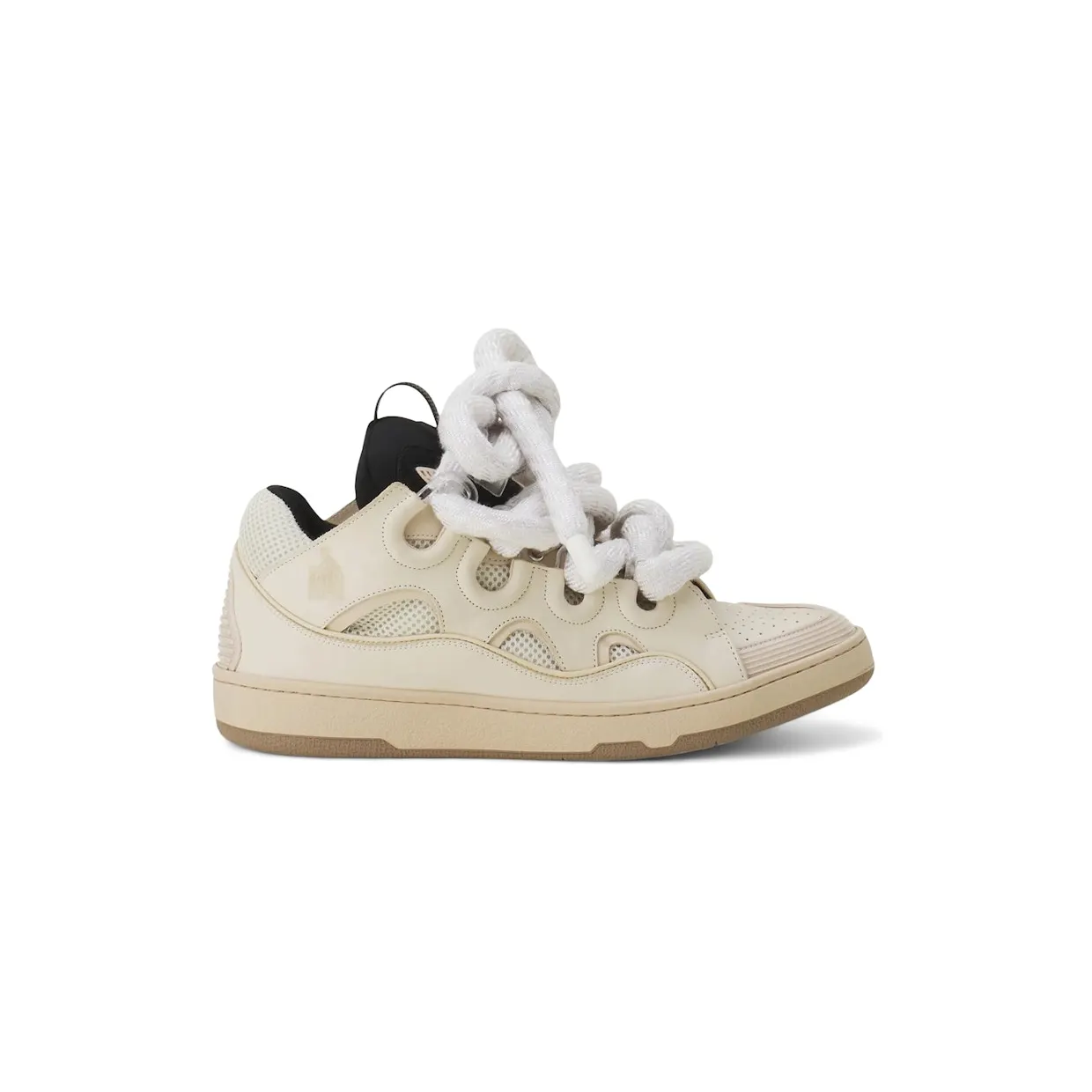 Lanvin Leather Curb Snake Laces Biege Black (FU-SKDK12-DRCO-H250510)