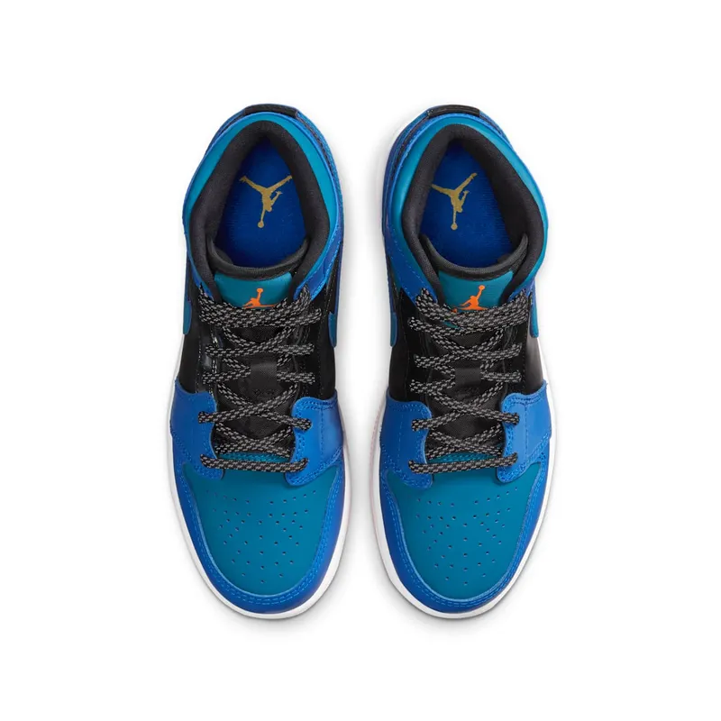 Air Jordan 1 Mid Racer Blue (GS) (2020) (554725-440)