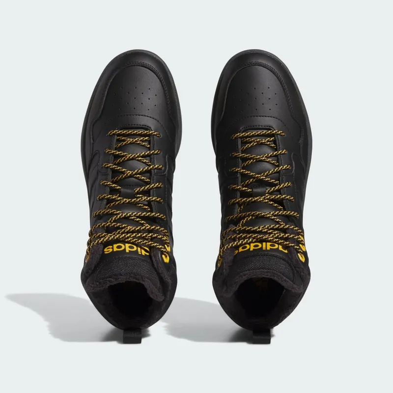 Adidas Hoops 3.0 Mid Lifestyle Basketball Classic Winterschoenen Core Black / Core Black / Preloved Yellow (IG7928)